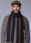 Mucros Donegal Scarf | Mustard Navy