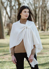 Lambswool Draped Shawl | Natural