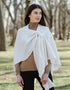 Lambswool Draped Shawl | Natural