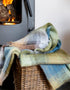 Plaid en mohair John Hanly | Gris Vert Bleu