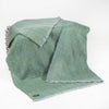 Mohair Throw Pale Green & Blue Plain