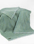 Mohair Throw Pale Green & Blue Plain