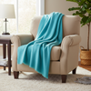 John Hanly Mohair Aqua Blue Throw