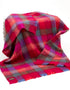 John Hanly Mohair Throw Red Pink Block