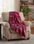 John Hanly Mohair Throw Red Pink Block