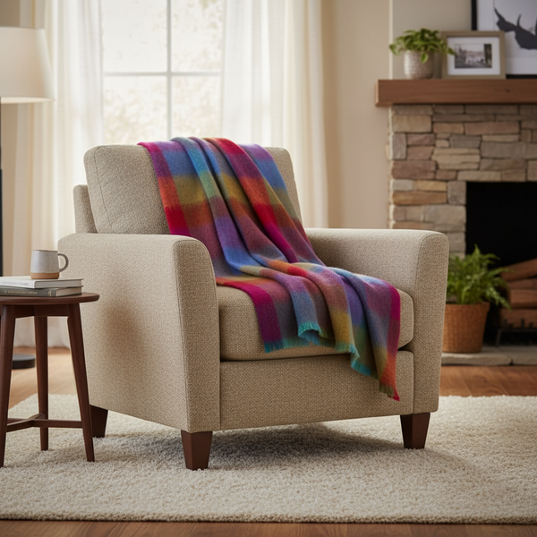John Hanly Large Multi Color Throw