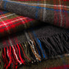 Large Irish Picnic Blanket | Grey Red Stewart