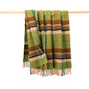 Large Irish Picnic Blanket | Green Orange Charcoal