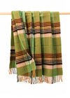 Large Irish Picnic Blanket | Green Orange Charcoal