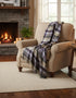 John Hanly Large Purple Mix Charcoal Berry Blanket