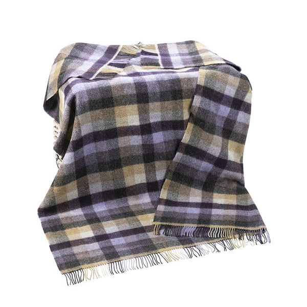 John Hanly Large Purple Mix Charcoal Berry Blanket