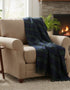 John Hanly Large Navy Green Mix Blanket