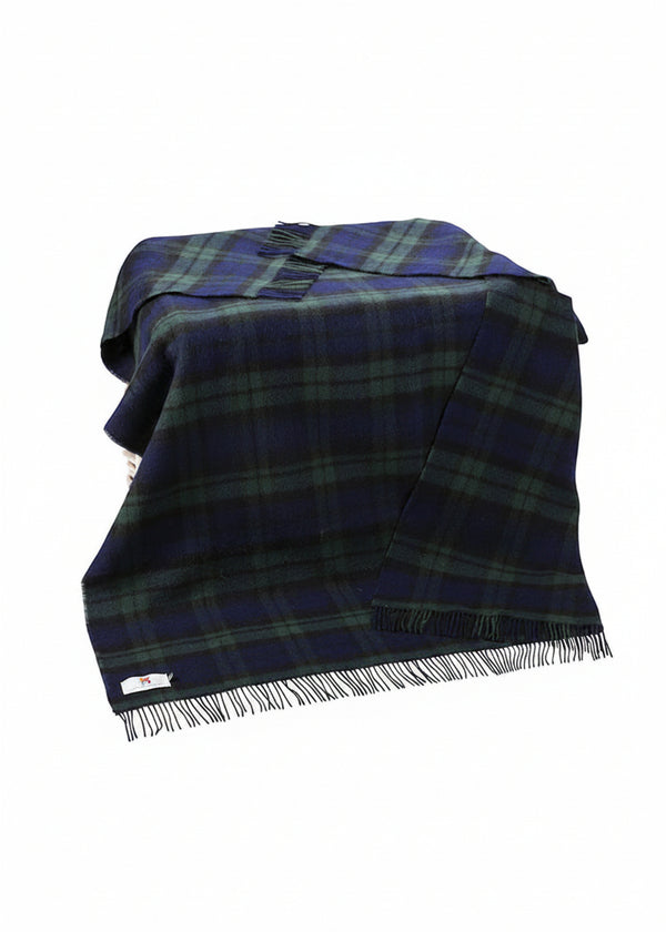 John Hanly Large Navy Green Mix Blanket