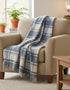 John Hanly Large Natural Denim Blue Blanket