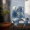 John Hanly Large Natural Denim Blue Blanket