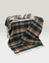 John Hanly Large Brown Charcoal Plaid Blanket