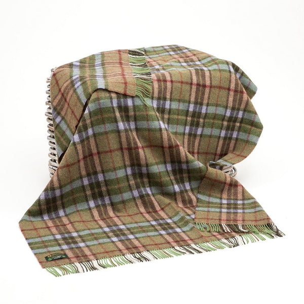 LW186

Large Irish Picnic Blanket Pale Green Beige Blue Tartan