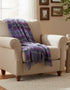 John Hanly Purple Pink and Green Tartan Blanket