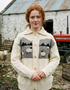 Ladies Aran Sheep Cardigan | 100% Wool | Natural