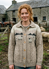 Ladies Aran Sheep Cardigan | 100% Wool | Skiddaw