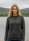 Ladies Donegal Roll Neck Sweater | Charcoal