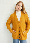 Ladies Donegal Tweed Cardigan with Side Pockets | 100% Pure New Wool