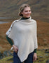 Ladies Herringbone Irish Poncho | Oatmeal