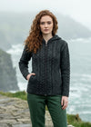 Ladies Merino Wool Aran Hooded Cardigan | Blackwatch