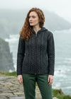 Ladies Merino Wool Aran Hooded Cardigan | Blackwatch