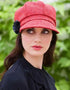 Casquette gavroche Mucros pour femme | Tweed corail