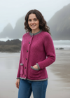 Donegal Ladies' Raglan Cardigan | Pink Grey