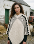 Ladies Sheep Scene V Neck Poncho | Nepp | 100% Pure Wool