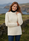 Ladies Slim-Fit Aran Sweater