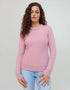 Ladies Slim-Fit Aran Sweater | Pink