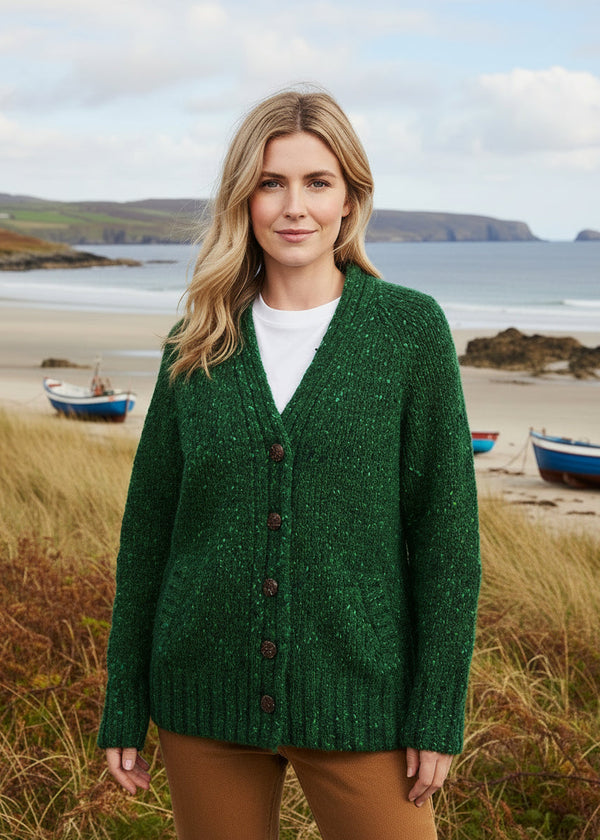 Ladies Tweed Cardigan | Valley Green