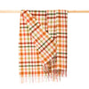Lambswool Throw Beige Green Rust Maroon Check