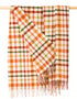 Lambswool Throw Beige Green Rust Maroon Check