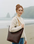 Lee River Brown Leather Tote Bag