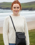Lee River Black Leather Mary Bag
