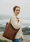 Lee River Tan Leather Tote Bag