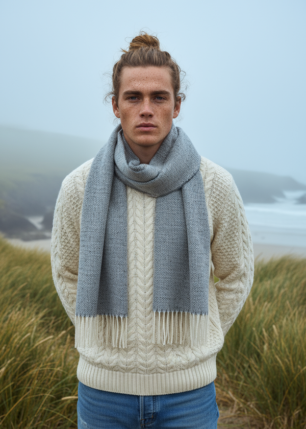 McNutt Lambswool Scarf | Spearmint Smoke Check