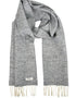 McNutt Lammwollschal, hellgrauer Tweed | 100 % Merinowolle | Hergestellt in Irland