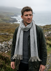 McNutt Lambswool Scarf Light Grey Tweed | 100% Merino Wool | Made in Ireland