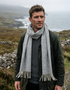 McNutt Lambswool Scarf Light Grey Tweed | 100% Merino Wool | Made in Ireland