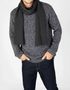 Luxe Cashmere Merino Ribbed Scarf | Charcoal