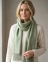 Foxford Lambswool Scarf | Green Melange | Premium Irish Wool