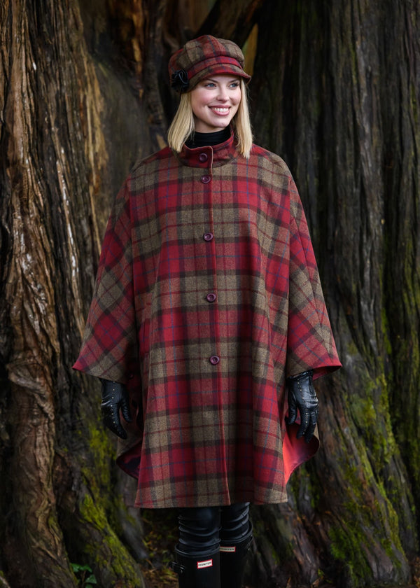Mucros Dunloe Cape | Red Check