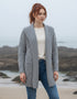 Ladies Classic Long Hooded Cardigan | Grey