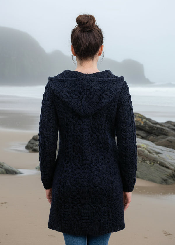 Celtic Aran Jacket | Navy