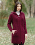 Celtic Aran Jacket | Burgundy